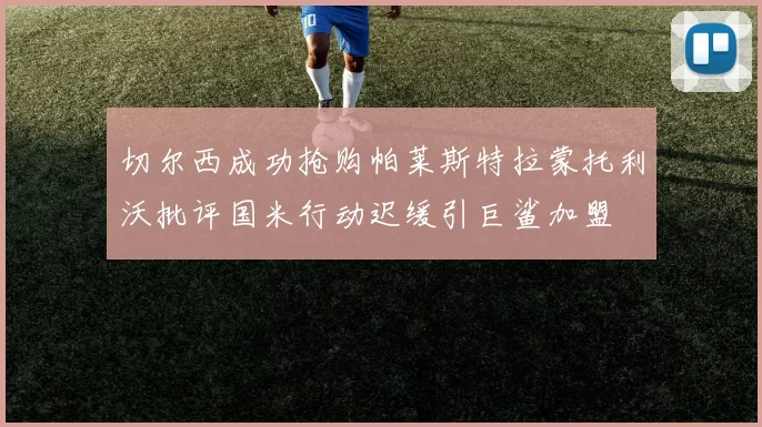 切尔西成功抢购帕莱斯特拉蒙托利沃批评国米行动迟缓引巨鲨加盟